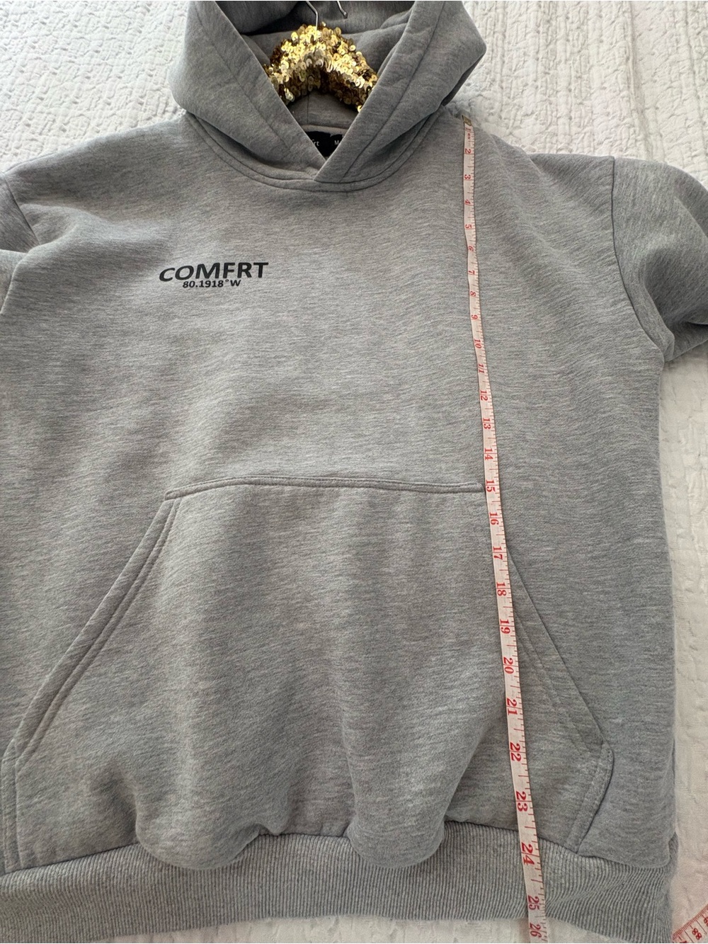 COMFRT Coordinate Hoodie Size Medium in Stone Unisex Oversized Heavyweight - Picture 12 of 12